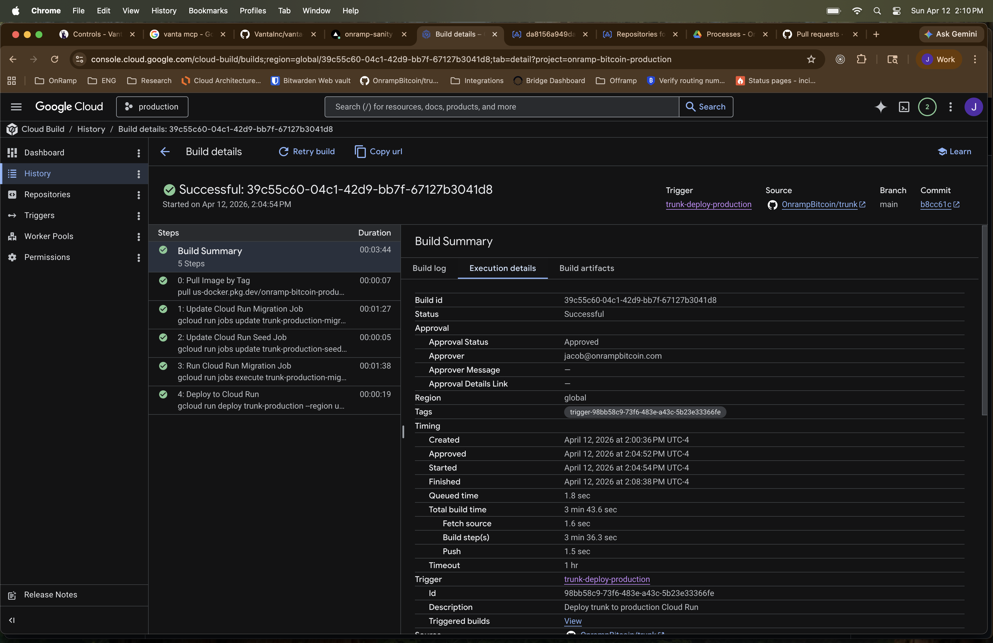 Deployment Execution Details