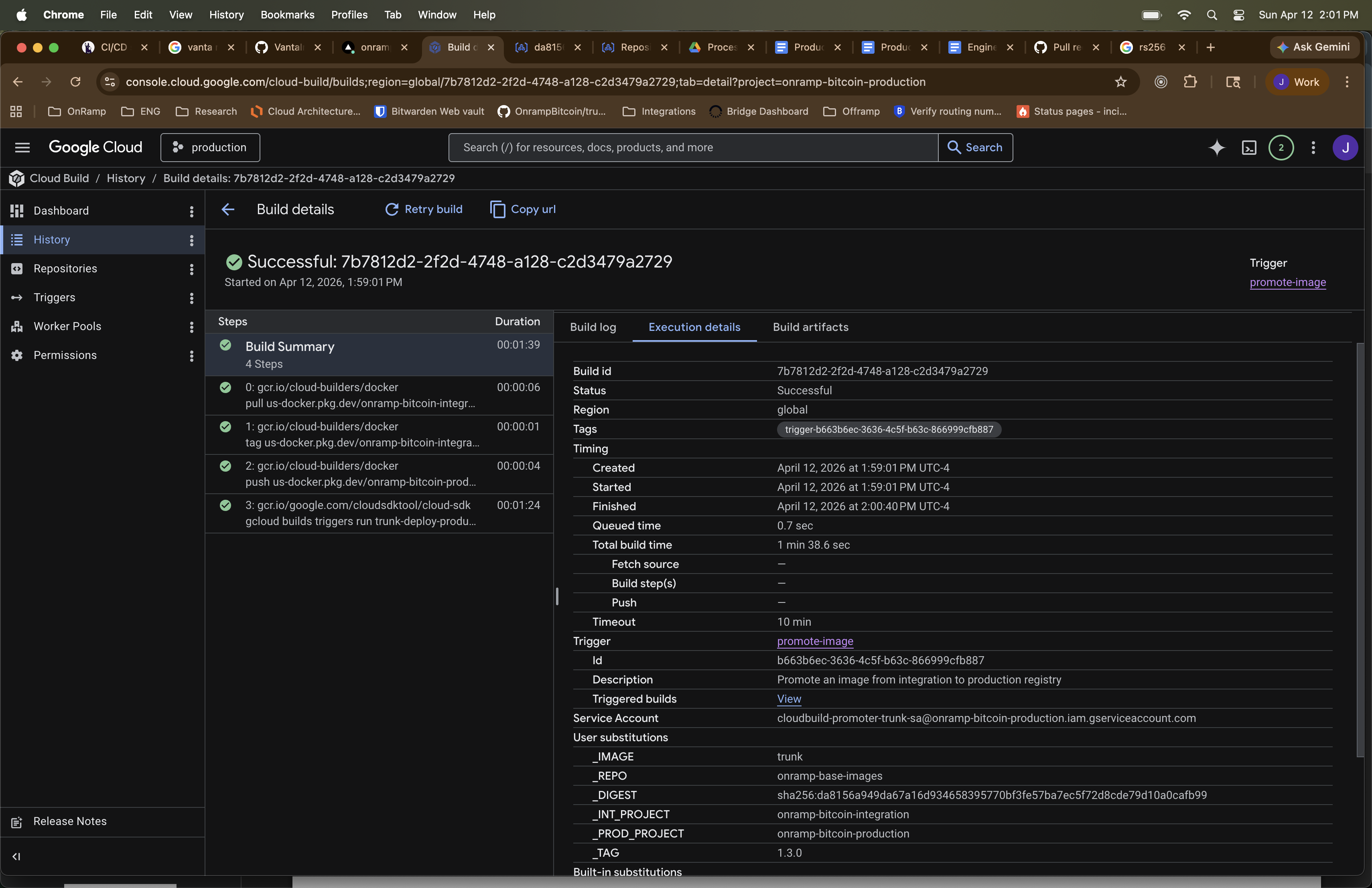Promote Execution Details